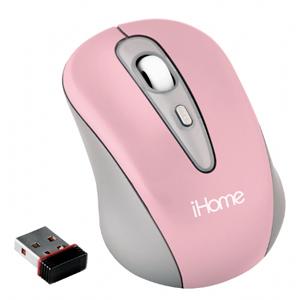 IH-M178ZP LifeWorks iHomeMid-size Wireless Laser Mouse Laser USB Pink