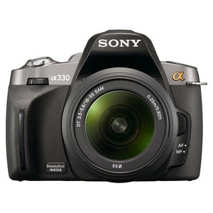 DSLRA330Y Sony alpha DSLR-A330 10.2 Megapixel Digital SLR Camera (Body with Lens Kit) 18 mm 55 mm (Lens 1), 55 mm 200 mm (Lens 2) 2.7" LCD 3.1x/3.6x Optical Zoom 3872 x 2592 Image HDMI