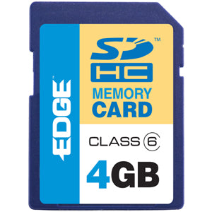 EDGDM-222581-PE Edge Memory 4GB Sdhc Hd Video Card Class 6