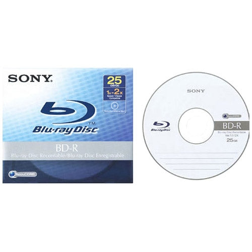 50BNR25AP6 Sony BNR25A 6x BD-R Media 25GB 120mm Standard 50 Pack Jewel Case