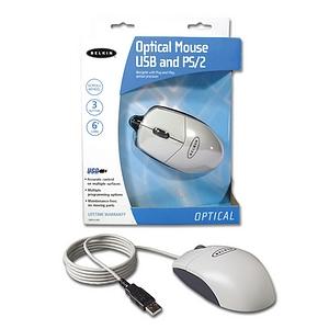 F8E814-OPT Belkin 3Btn W/Scroll Optical Mouse USB/PS2 98 2000 Me Xp