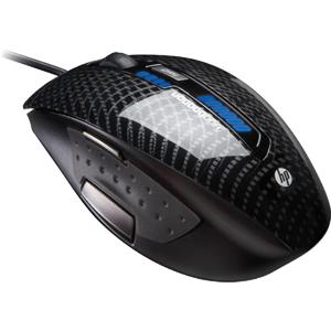 KZ630AA#ABL HP Voodoo Gaming Mouse Laser Wired Black, Carbon USB 3200 dpi Scroll Wheel 5 Button(s) KZ630AA ABL