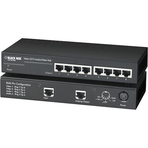 IC445A Black Box Video Switch 1 x RJ-45 Audio/Video In 1 x RJ-45 Audio/Video Out 1 x RJ-45 Audio/Video Out