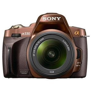 DSLRA330L/T Sony alpha DSLR-A330 10.2 Megapixel Digital SLR Camera (Body with Lens Kit) 18 mm 55 mm Brown 2.7" LCD 3.1x Optical Zoom 3872 x 2592 Image HDMI