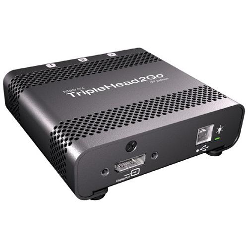 T2G-DP-IF Matrox TripleHead2Go Video Switch 1 x DisplayPort Digital Audio/Video In, 3 x DisplayPort Digital Audio/Video Out 1680 x 1050 WSXGA+