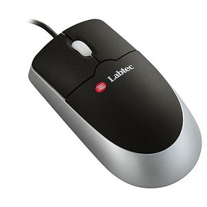 911529-0403 Logitech 3-Buttons PS/2 Wheel Mouse with Glowing Scroll Wheel (Black with Silver)