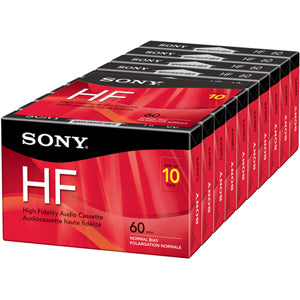 10C60HFR Sony C60HFR Type 1 Audio Cassette 10 x 60 Minute