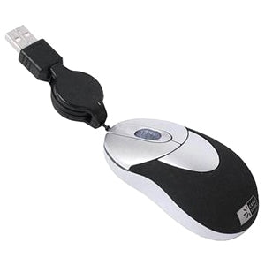 ER100 Case Logic Retractable Cord Optical Mouse Optical USB Black