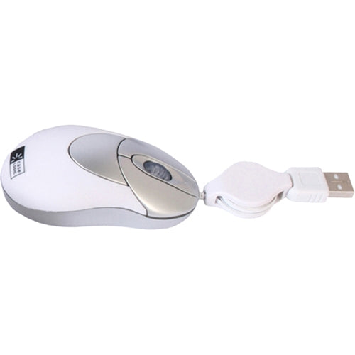 ER102 Case Logic Retractable Cord Optical Mouse Optical USB White