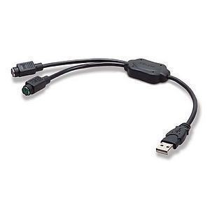 F5U119-E Belkin USB to PS/2 Adapter Type A Male, Female Dark Gray