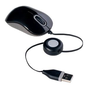 AMU75CA Targus Mouse Optical Wired Black Gray USB Scroll Wheel