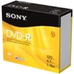 15DPR47RS4 Sony DVD Recordable Media DVD+R 16x 4.70GB 15 Pack Spindle 120mm