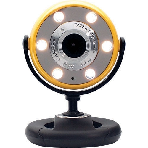 WC1400YLW Gear Head 1.3MP Webcam with Night Vision Yellow and Black