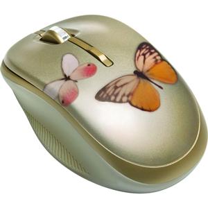 WJ161AA#ABL HP WJ161AA Mouse Optical Wireless Gold Radio Frequency USB Scroll Wheel 4 x Button WJ161AA ABL