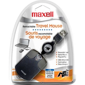 191031NRTMBK Maxell 191031 Mouse Optical Wired Black Usb 800 Dpi Scroll Wheel