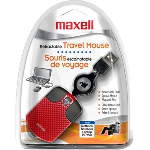 191034NRTMR Maxell 191034 Mouse Optical Wired Red Usb 800 Dpi Scroll Wheel