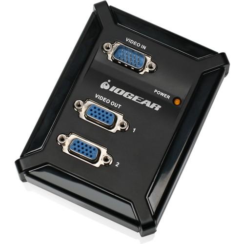 GVS62 Iogear Video Splitter 1 x HD-15 Video In 2 x HD-15 Video Out 1920 x 1440