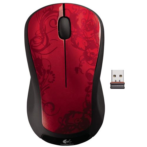 910-001926 Logitech M310 Mouse Laser Wireless Red Radio Frequency USB Scroll Wheel