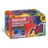 190077 Maxell CD-377 Standard Jewel Cases Book Fold Blue Gold Teal Red Chocolate