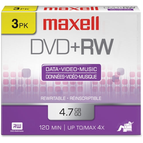 634043 Maxell Dvd+rw 4.7GB ( 120 Min ) 4x Storage Media