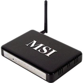 MSI - RG60G - Wireless Router IEEE 802.11b/g 1 x Antenna ISM Band 54 Mbps Wireless Speed 4 x Network Port 1 x Broadband Port