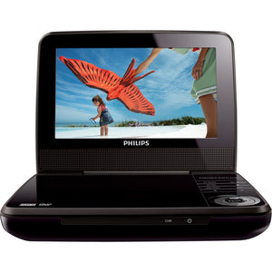 PET741B Philips Portable DVD Player With 7-inch LCD Display 120 Cd/m2 200:1 30 Ms Black (Refurbished)