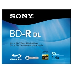 BNR50R2H Sony Disc Blu-ray Dual Layer 50GB 1-4x Write Once Single Disc W/ (Refurbished)