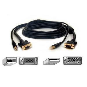 F3X1895B06-GLD Belkin Gold Series All In One Keyboard video Mouse USB KVM Cable Assembly