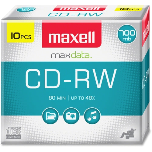 630011 Maxell CD-RW 1-4X 10 Pack Jewelcase