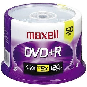 634053 Maxell DVD+R 4.7GB 8X Logo 50-Pack Spindle