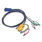 2L5302P Aten 6-ft PS/2 External KVM Cable with Audio HDB Connectors