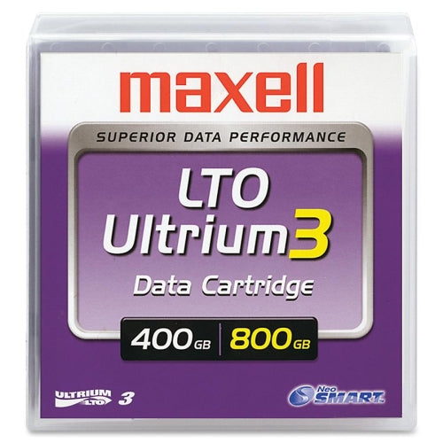 183900 Maxell 400GB(Native) / 800GB(Compressed) LTO Ultrium 3 1/2-inch Tape Media Cartridge