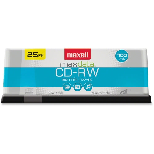 630026 Maxell CD-RW 80m 4x Logo 25-Spindle