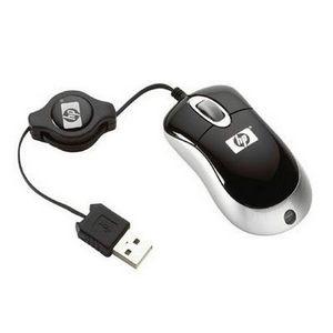 PF725A HP Ultra Mini USB Black/Silver Mouse with Retractable Cord