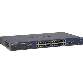 NetGear - GS724T-400EUS - ProSafe 24 Port Gigabit Smart Switch Manageable 2 Layer Supported Desktop Rack-mountable