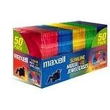 190085 Maxell CD-352 Slimline Jewel Cases (50-Pack)