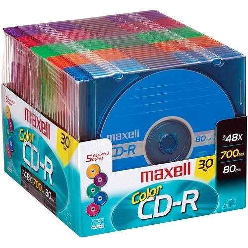 648230 Maxell 700MB 48x CD-R Optical Media (30-Pack)