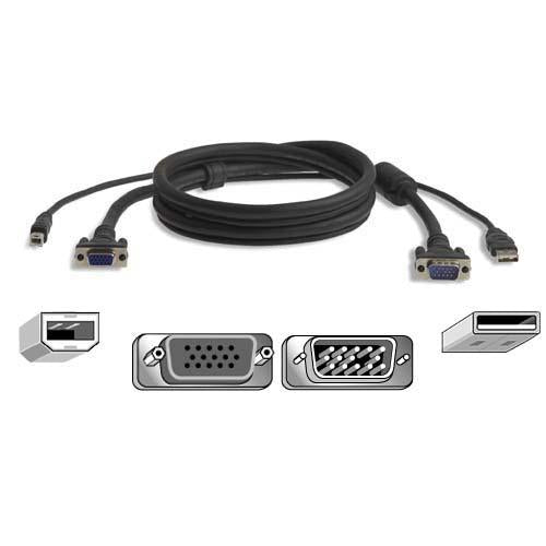 F3X1962B10 Belkin Omnvw Alln1 USB Pro Plus Hddb15M/F USB-A/B 10'