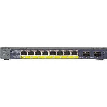 NetGear - GS110TP-300NAS - ProSafe GS110TP Ethernet Switch - 8 Ports - Manageable - 3 Layer Supported - Modular - 2 SFP Slots - Twisted Pair Optical Fibe