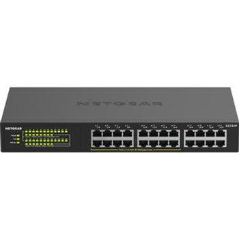 NetGear - GS324P-100NAS - GS324P Ethernet Switch - 24 Ports - 2 Layer Supported - Twisted Pair - Rack-mountable Desktop - 3 Year Limited