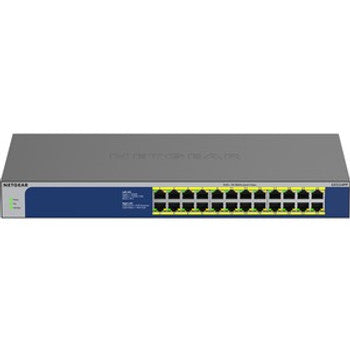 NetGear - GS524PP-100NAS - GS524PP Ethernet Switch - 24 Ports - 2 Layer Supported - 359.50 W Power Consumption - 300 W PoE Budget - Twisted Pair - PoE Por