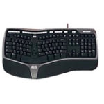 FA6-00010 Microsoft Ergonomic Keyboard Wired USB 103 Normal Keys, 17 Function Keys (Refurbished)