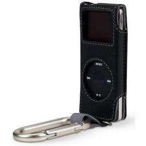 F8Z057 Belkin iPod nano Carabiner Case Slide Insert Clip Leather Black