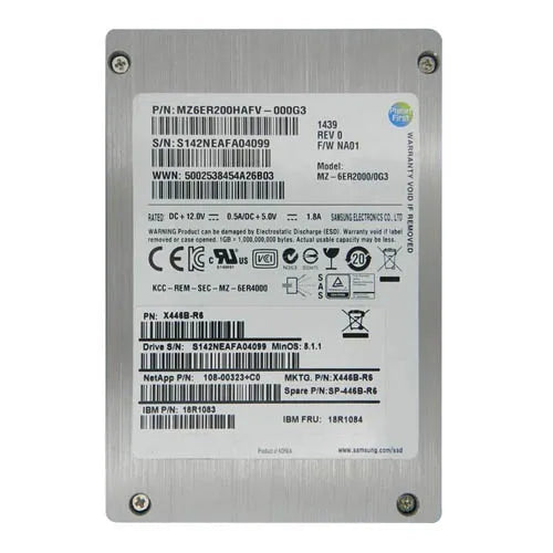 108-00323+C0 NetApp 200GB SAS 12Gb/s 2.5-Inch Solid State Drive