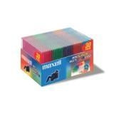 190083 Maxell MJC-30C Mini Jewel Cases Book Fold Blue, Yellow, Purple, Green, Red