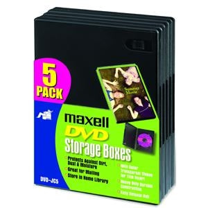 190800 Maxell DVD-JC5 DVD Storage Boxes Book Fold Black