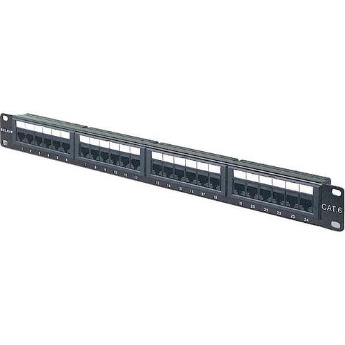 F4P638-24-AB5 Belkin 24port Cat6 Modular Patch Panel 568ab 4pr Rj45 8w 110blk (Refurbished)