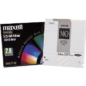 624010 Maxell 5.25" Magneto Optical Media Rewritable 2.6GB 4x