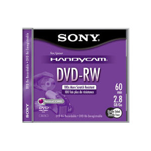 DMW60DSL2H Sony 2.8GB Double Sided DVD-RW Optical Media