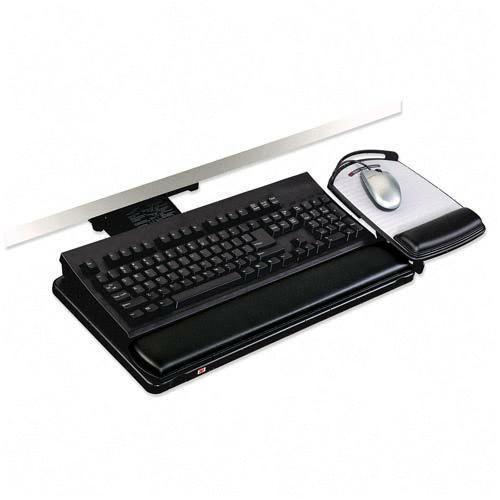 AKT80LE 3M Adjustable Keyboard Tray 23" 19.5" x 10.62" Black